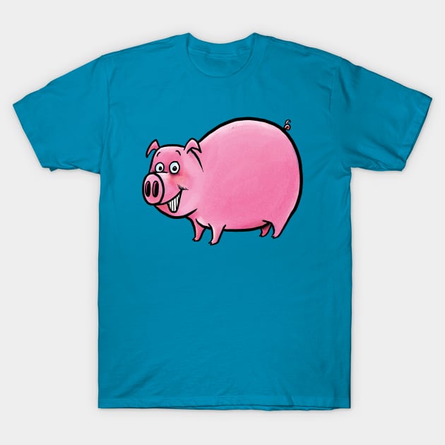 Happy Pig T-Shirt by Grasdal